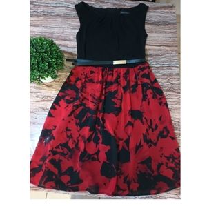 Connected apparel Red / black flower dress